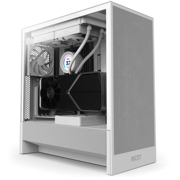 NZXTflowh5white Mänguarvuti RADEON